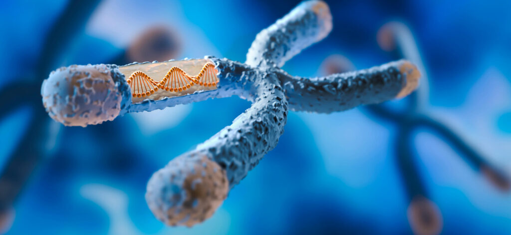 Chromosome and DNA strand, genetic mutation. PIK3CA mutation