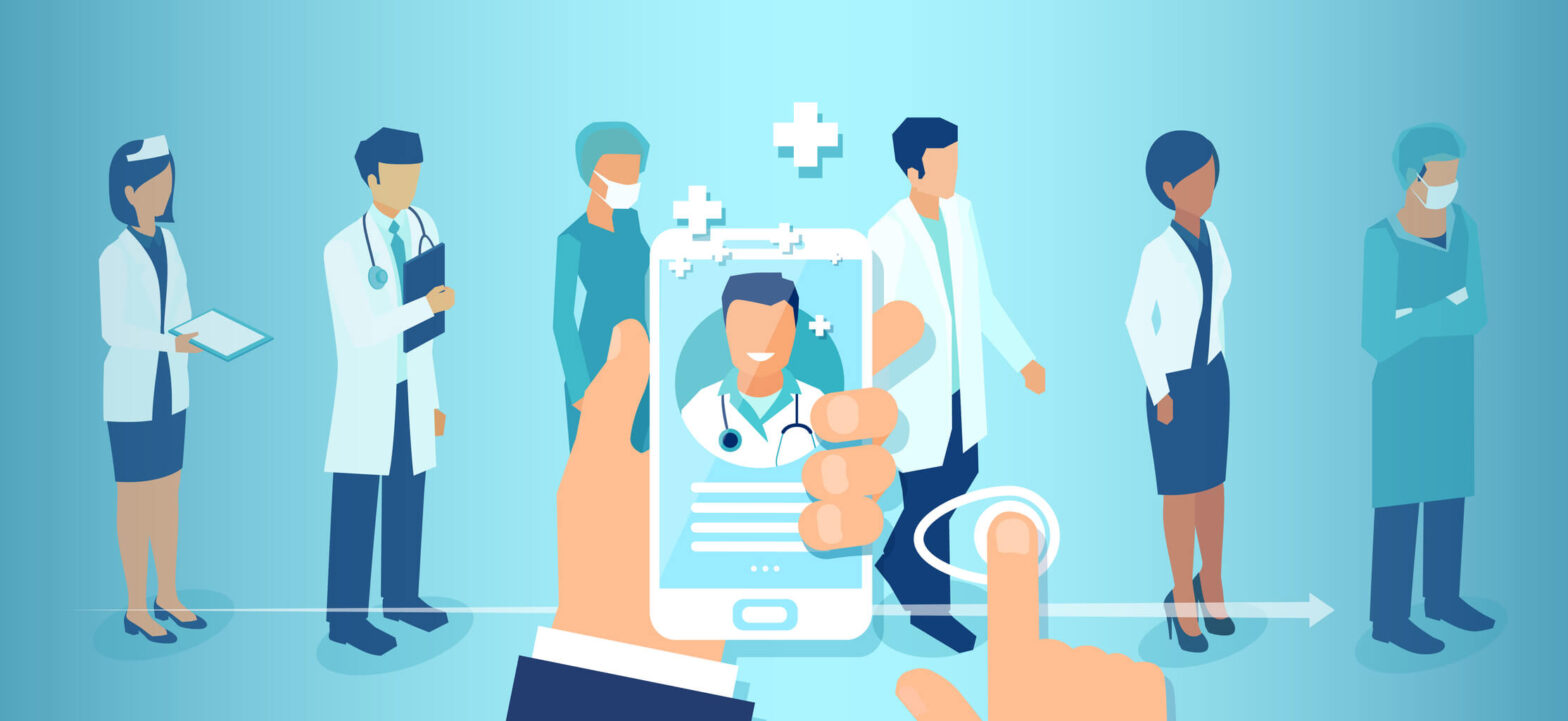 Using a phone to choose between doctors, healthcare app. knowing when to push for a second opinion