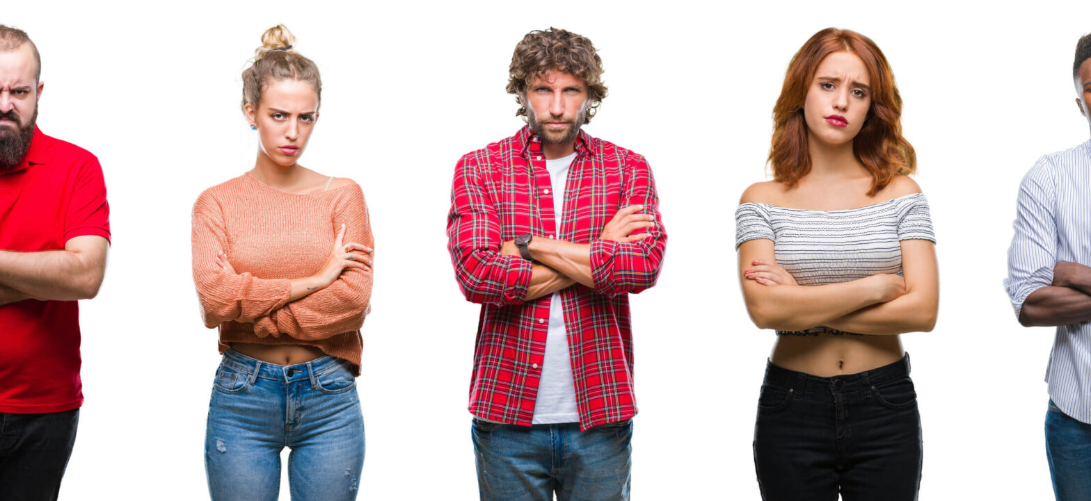 Line of up angry people, when depression feels like a short fuse