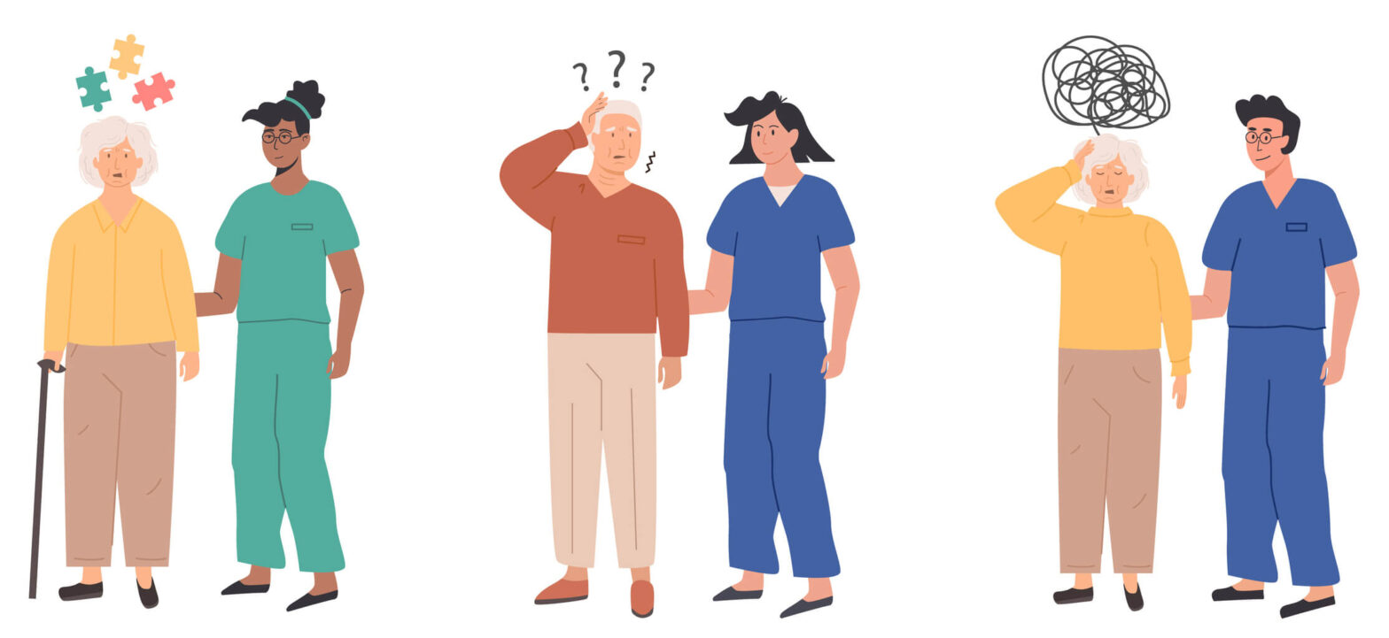Person with Alzheimer's experiencing agitation confusion and anger