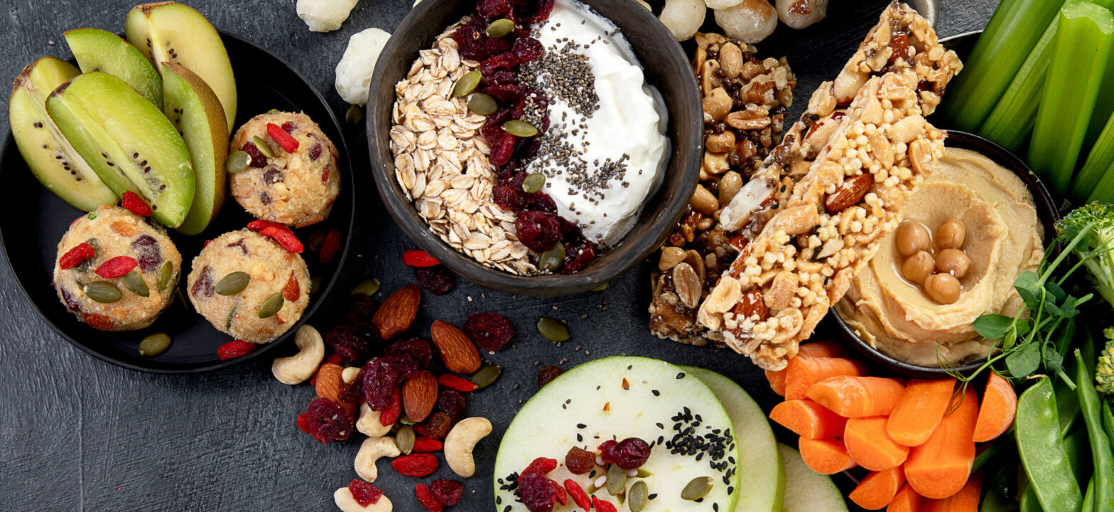 Set of vegetables sitting on a table, healthy food choices. Protein breakfast swaps for heart health